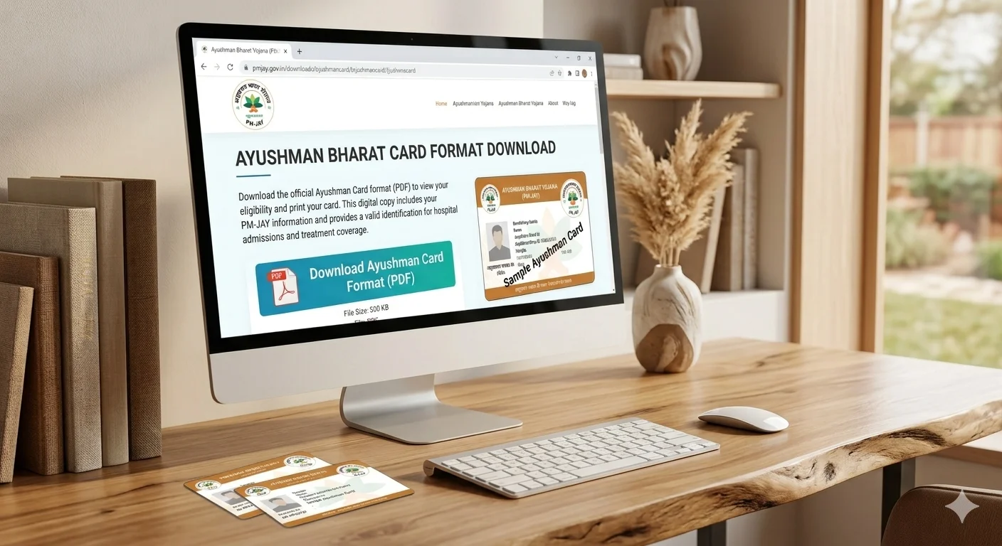Ayushman Card Format PDF PVC Print Guide Ayushman Card Format PDF and PVC Print Size Layout Maker
