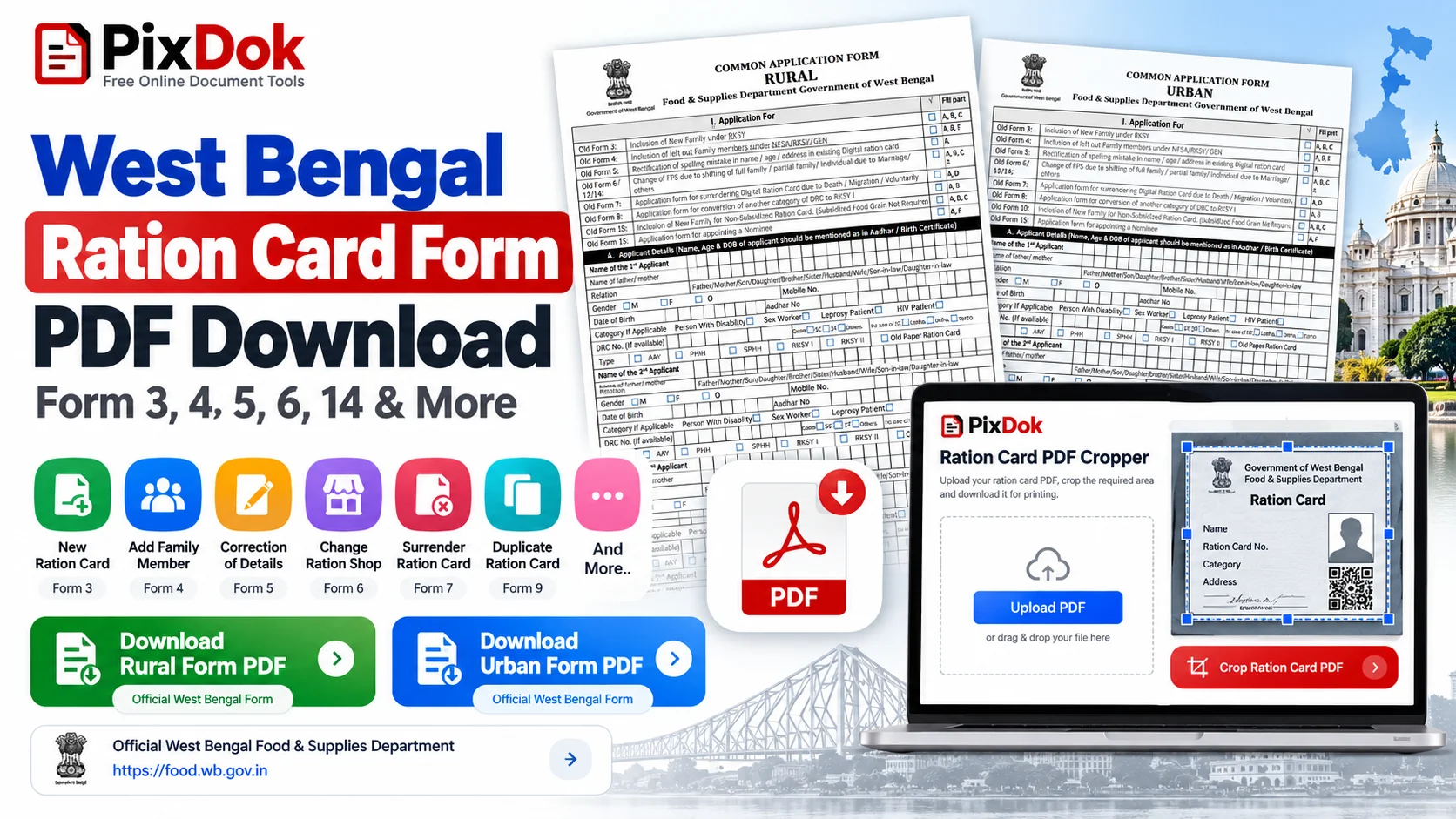 West Bengal Ration Card Form PDF Download: Form 3, 4, 5, 6, 13, 14 & More